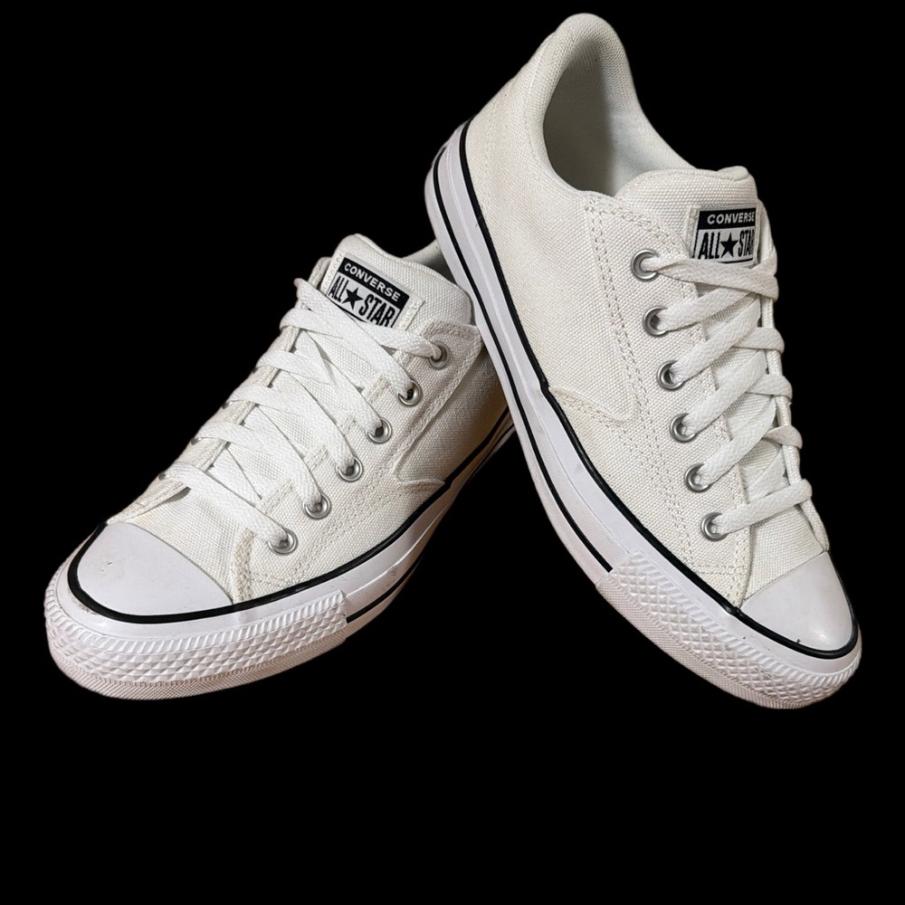 Converse All Star Malden Street Ox White Canvas Sneakers Men’s size 8.5 EUC 1X